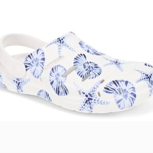 Rugged Shark Seashell Slip On Clogs